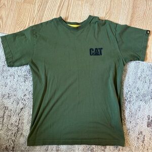 Caterpillar Olive Green Short Sleeve Tee Graphic